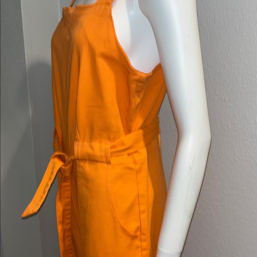 Women's Orange Jumpsuit made by copper key beautiful orange bright size large - Picture 7 of 16